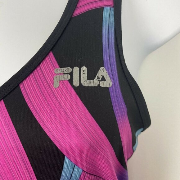 Fila Multi-colored Tank Top Striped v-neck Size Sm - Picture 2 of 6